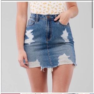 Hollister denim mini skirt